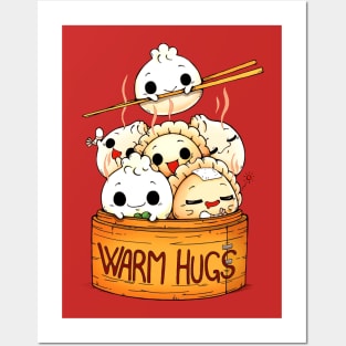 Dumpling Hugs food fun parody Posters and Art